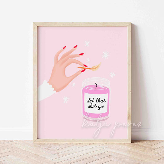 Self Care Candle Art Print