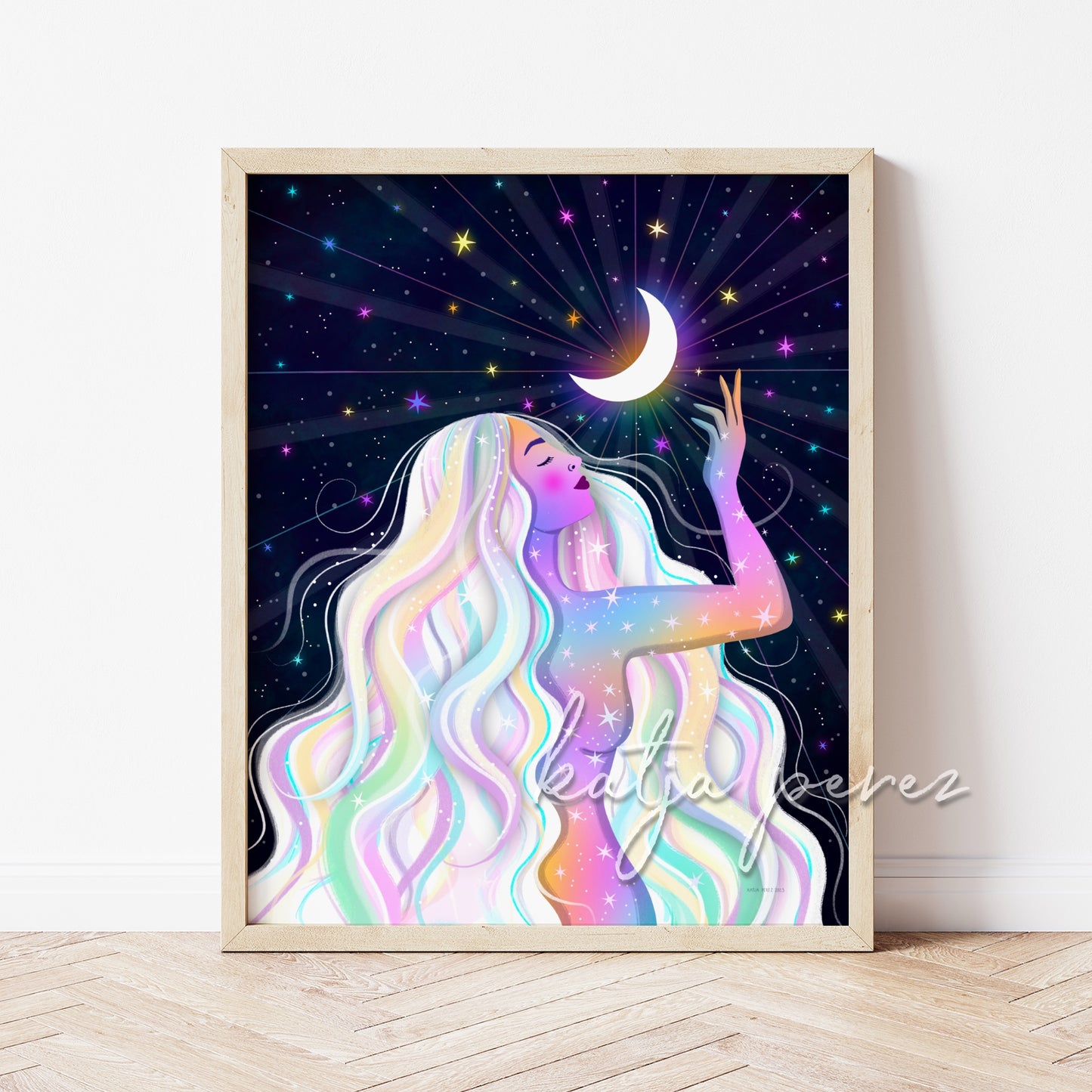 Holographic Colors Moon Goddess
