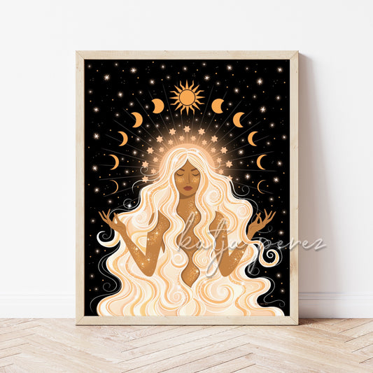 Glowing Golden Goddess