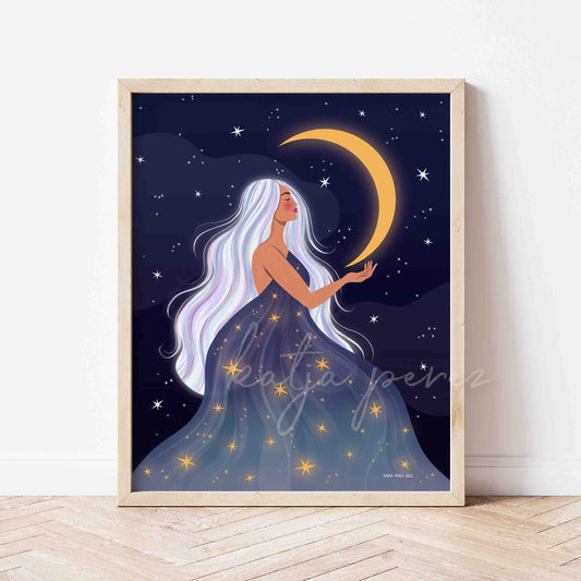 Moon Witch Casting a Spell