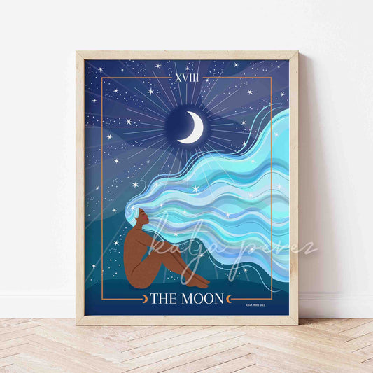 The Moon Tarot Card Wall Art