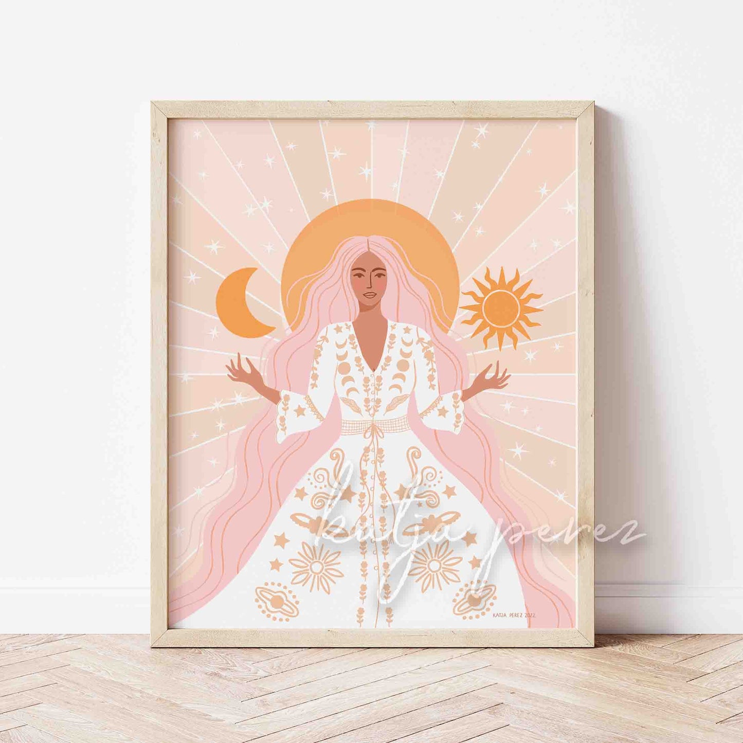 Celestial Sun and Moon Goddess
